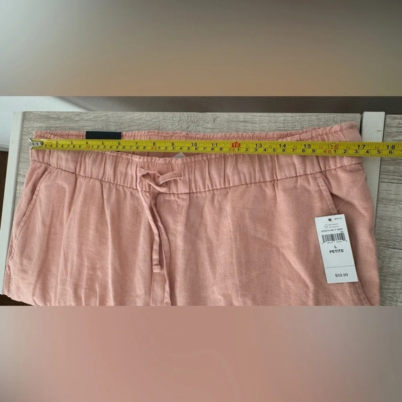Gap Mid Rise Easy Linen-Blend Ankle Pants Casual Cargo Size Large Petite NWT - Picture 8 of 11